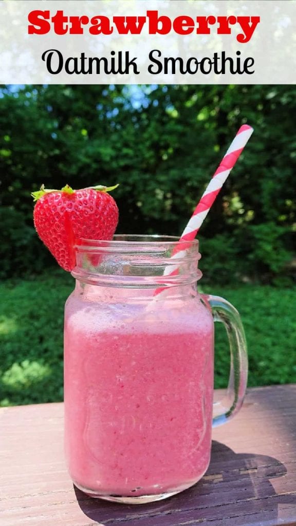strawberry oatmilk smoothie