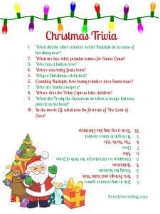 Christmas Trivia Questions and Answers For Kids