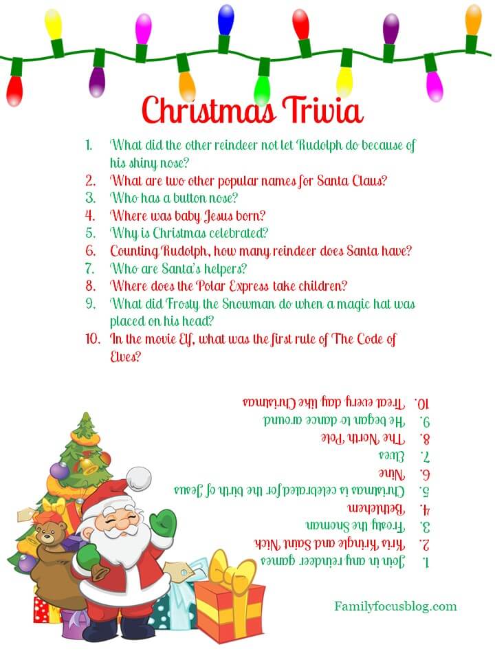 Christmas Trivia For Kids