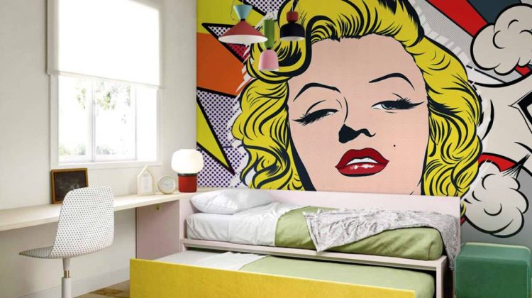 bedroom wallpaper accent wall