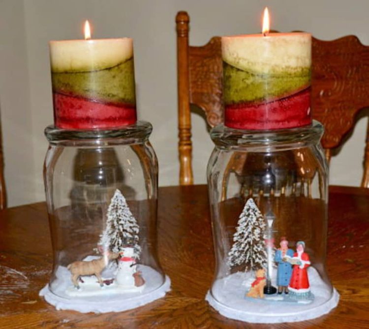 decorate glass candle holders