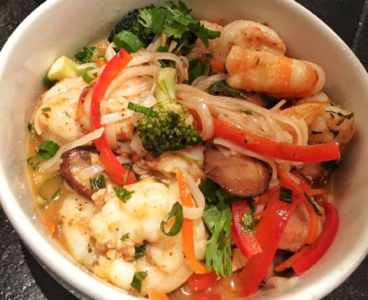 red curry shrimp noodles