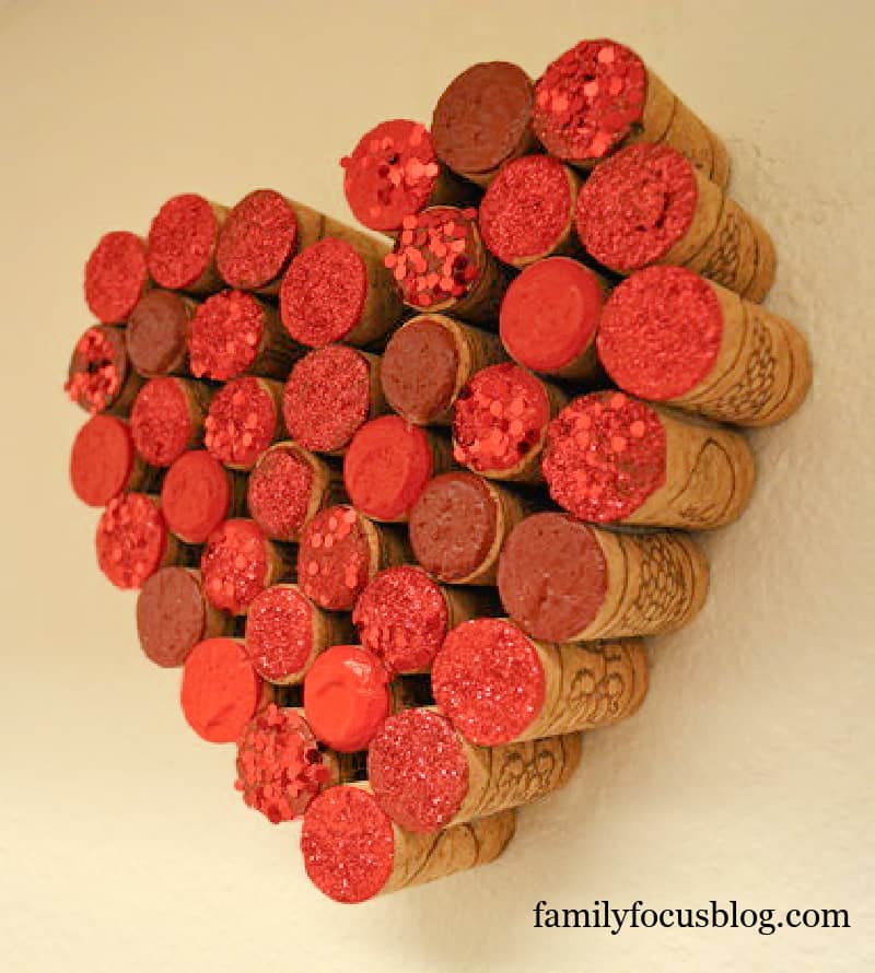 DIY Heart Wall Art Wine Cork Craft