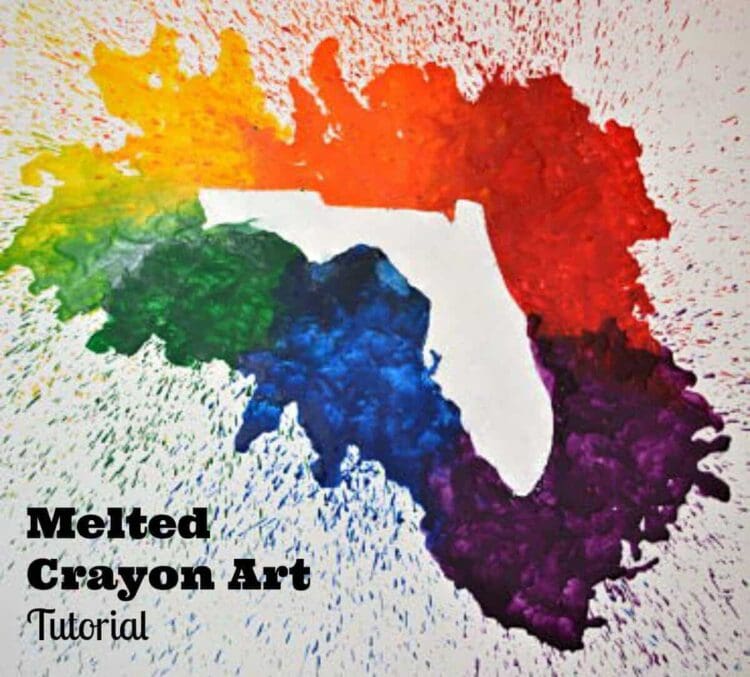 melted crayon art tutorial