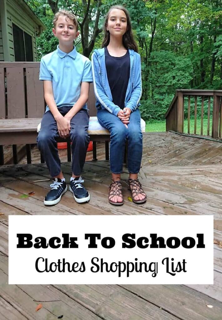 back to school clothes shopping list