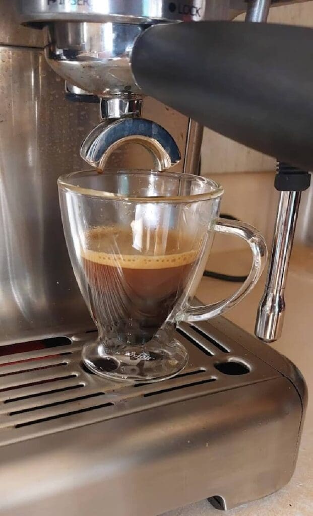 perfect espresso shot with crema